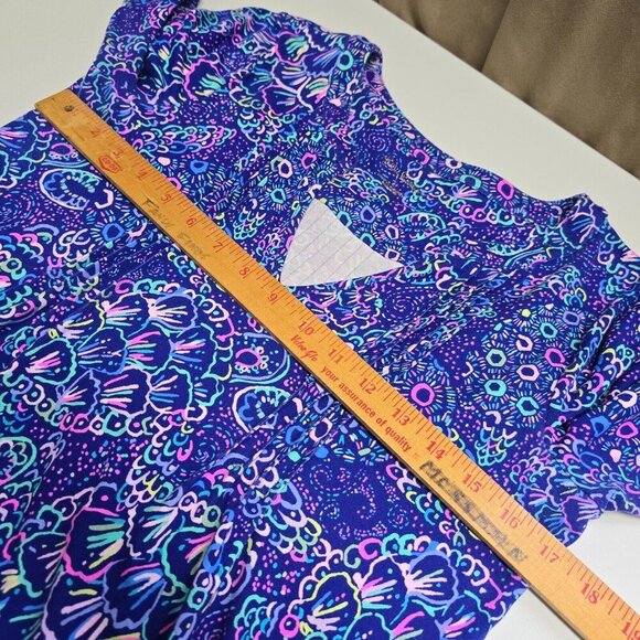 Lilly Pulitzer Aubrey Women Shift Dress Size Small Turtle Print Resort Vacation - Picture 9 of 12